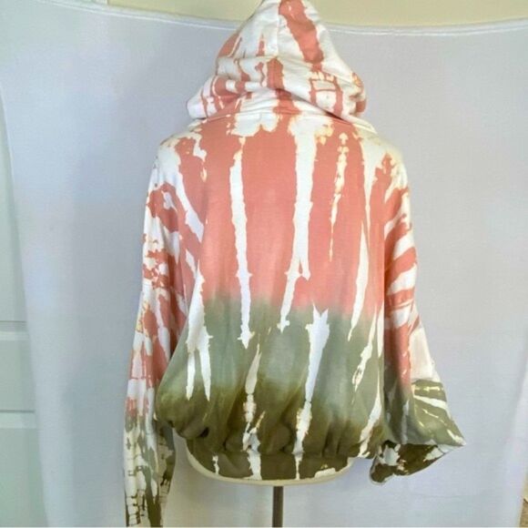 YOUNG FABULOUS AND BROKE RAISSA CROPPED TIE  DYE HOODIE - Picture 9 of 15